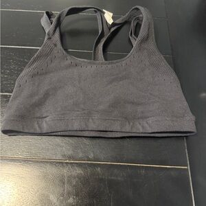 Fabletics solid black Sports Bra size large